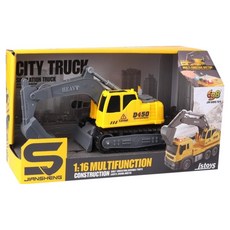 698 JIAN SHENG TOYS CITY TRUCK 1：16 挖土機 重型機具 MX0325111, 黃色, 1個