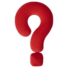리빙플로우 물음표 자동차 도파민 U자형 목베개, 레드