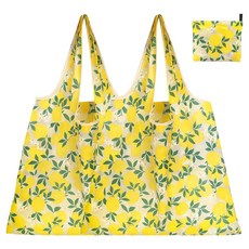 메오 키친 대용량 접이식 장바구니, 레몬, 3개
