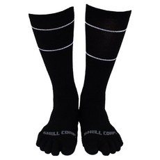 雪爾公司 Coollala Coolmax 壓縮越野跑五指中筒襪, 黑色, 1個