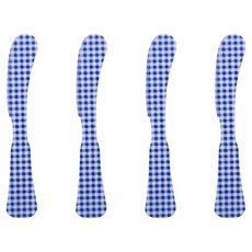 SABRE PARIS Charm 格紋奶油抹刀, 藍色, 4個