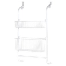 노바리빙 2단 와이어 문걸이 선반, 화이트, 1개