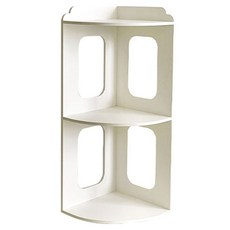 soonZAM 三角轉角書桌收納架, 白色, 3層