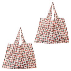 바코젤 대용량 접이식 장바구니, 스트로베리, 2개