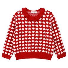 Perimitz 兒童愛心提花套頭開襟衫 P2543K47003120