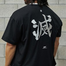 UFC SPORT 男款 鬼滅之刃 滅 Mega Fit 棒球短袖T恤 U2SSW2381BK
