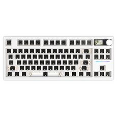 몬스타기어 LCD 노브 가스켓 베어본 블루투스 조약돌 텐키리스 키보드, 화이트, NINJA 84PRO V2, 제조사축