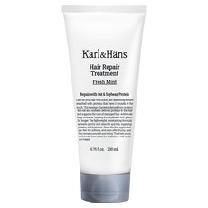 Karl&Hans 秀髮修護 受損髮質護理 蛋白質護髮素 清新薄荷, 1個, 200ml