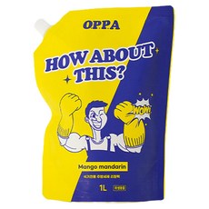 Samjeong Pulp OPPA 餐具專用洗碗精補充包, 1個, 1L