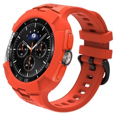 SPACE SHIELD Galaxy手錶兼容堅固盔甲一體式錶帶, 1個, 橘色