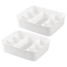 Lala工房 內衣襪子隔板整理抽屜收納盒 7格, 單一顏色, 2個