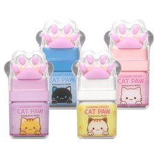 투영디자인 고양이발 청소 지우개 4종 세트, 혼합색상, 1세트