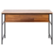 HOPMA 合馬家具 工業風雙層工作桌 E-D600PTK, 拼版柚木