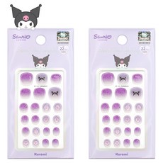 Beauty Home 三麗鷗 酷洛米小巧凝膠指甲貼, 2個, 淺紫色