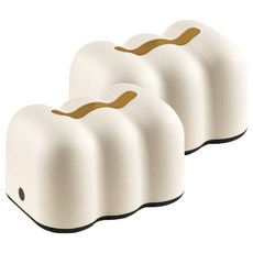 Woni's 奶油色面紙盒, 2個, 白色