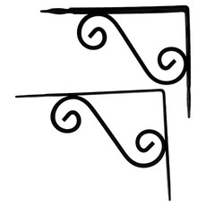 LIVINGiF 小型黑色層架支架, 2個