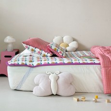 FRAMBOISE 兒童用Nana莫代爾固定鬆緊帶絎縫防水墊, 粉紅色, 1個