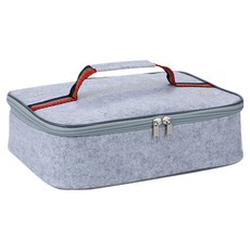 KODACHIEF 寬敞保溫毛氈餐盤袋, 灰色, 1個