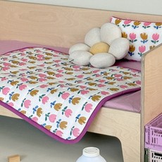 FRAMBOISE 嬰幼兒用 Nana 莫代爾絎縫防水墊, 粉紅色, 1個