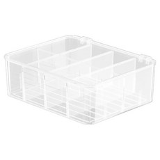 Alleophom 透明隔板多用途整理盒 TYPE3, 單一顏色, 1個