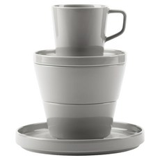 TACKAON Mine 餐具5件組, 灰色, 1套, 馬克杯 + 碗2種 + 盤子2種