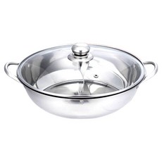 2合1 鴛鴦火鍋 不鏽鋼鍋, 單一顏色, 1個, 28cm