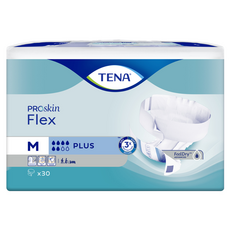 TENA 添寧 PROskin Flex Plus 親膚柔適帶式成人紙尿褲, M, 30片, 1包