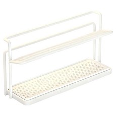 德利生活 簡約風格瀝水杯架, 白色, 1個