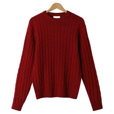 M.N.C 男女通用 柔軟彈性 麻花R 針織衫 MDKN963DS