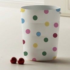 Minaru Pang Pang 圓點圖案垃圾桶, 圓點白(垃圾桶), 球(紅色)