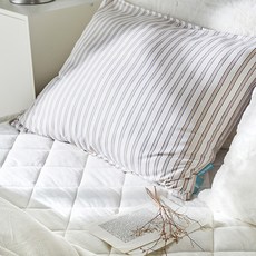 KIGEOL PILLOW Home Lab Urban Stripe 枕頭套 2入 + 枕頭 2入組, 沙色(枕頭套), 隨機出貨(枕頭), 1套