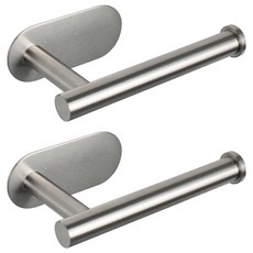 하이엉클 접착식 스테인리스 휴지 걸이, 실버, 2개