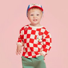 BEBE DE PINO 兒童Lecole格紋T恤 BP33TR136