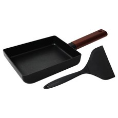 델라고 인덕션 오일마스터 프라이팬 계란말이팬 + 뒤집개 세트, 1세트, 18cm