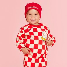 BEBE DE PINO 兒童滿版格紋Recole刷毛大學T BP34MR120