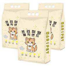 메디펫 고양이 매직 프리미엄 두부 모래, 10L, 3개, 무향