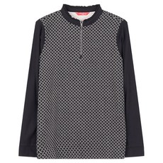 Crocodile 鱷魚 LADY 女士半拉鍊格紋圖案T恤 CLBWTS202