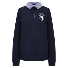 Crocodile 鱷魚 女士毛領半拉鍊臂章T恤 CLCWTS212