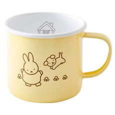 FUJIHORO Miffy 粉彩琺瑯馬克杯 400ml, 黃色, 1個