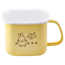 FUJIHORO Miffy 粉彩琺瑯方形電磁爐水壺 1.5L, 黃色, 1個, 14.5cm