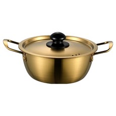 電磁爐不鏽鋼拉麵鍋, 金色, 1個, 18cm