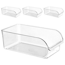 존글로벌 다용도 보관함, 4개, 투명