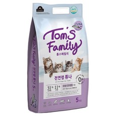 톰스패밀리 전연령 튜나 고양이 사료, 닭+참치, 5kg, 1개