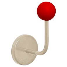 데미무드 비비 자석고리 후크 걸이, 베이지 + 레드, 1개