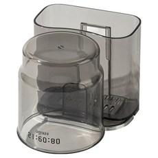 IN at Home 壁掛式透明牙刷架漱口杯, 透明灰色, 1個