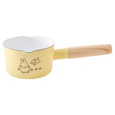 FUJIHORO Miffy 粉彩琺瑯牛奶鍋 (電磁爐適用), 黃色, 1個, 12cm