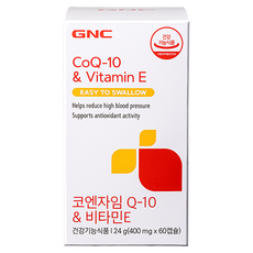 GNC 코엔자임 Q 10 & 비타민E, 1개, 60정