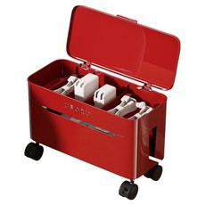 UFORU Flori 可移動式延長線收納盒 含輪子, 安卡拉紅, 1個