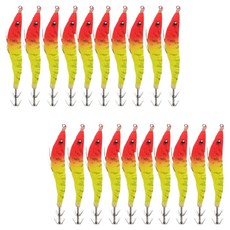 싸파 축광 에기 새우형 한치 갑오징어 야광 채비, 20개, T-04