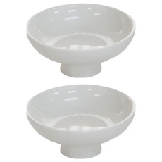 Royal Boden Pia 感性陶瓷高腳碗 小, 白色, 2個, 單品